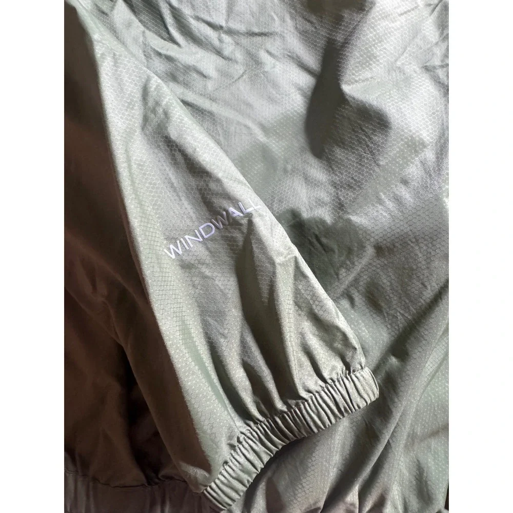 The North Face WindWall Mens Olive Green Full Zip Hooded Windbreaker Jacket